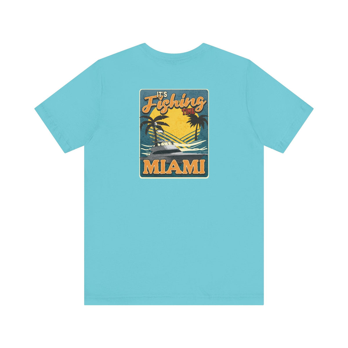 Miami Fishing Unisex Short Sleeve Tee - Perfect for Fishing Lovers - Get Tight Gear