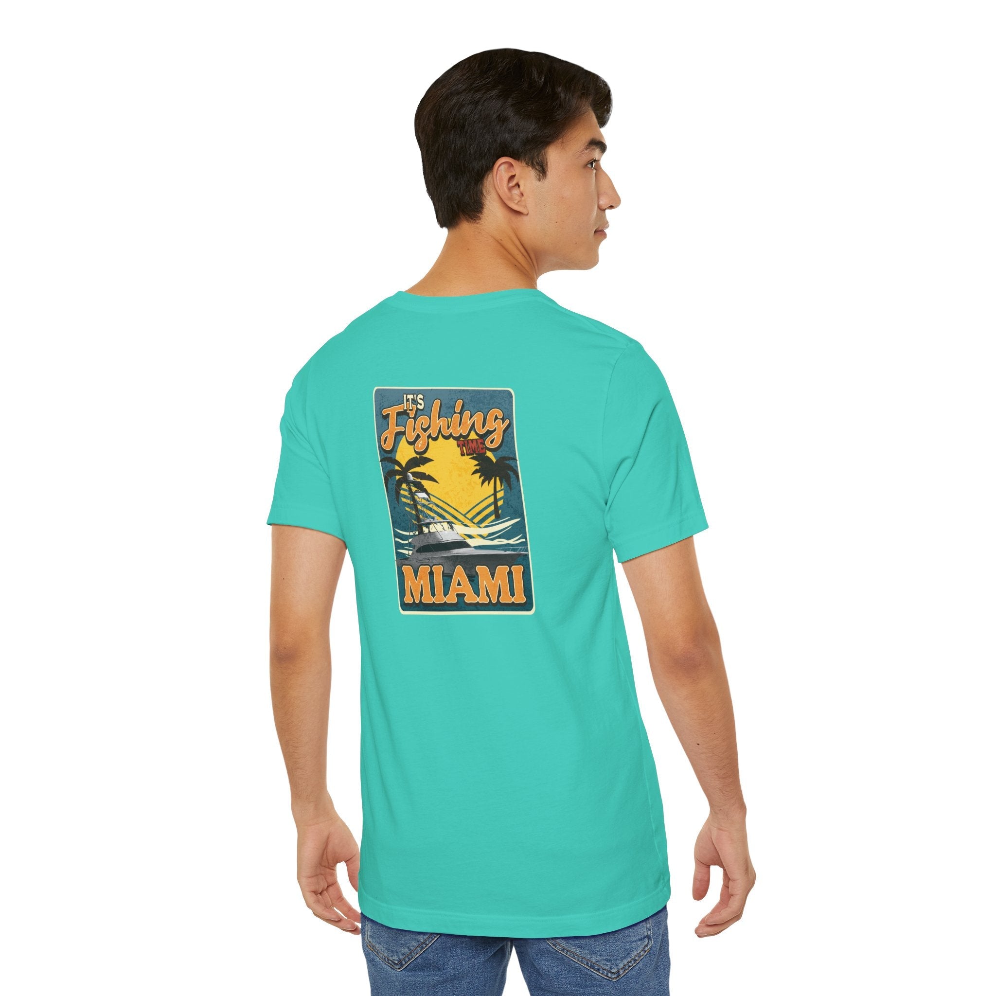 Miami Fishing Unisex Short Sleeve Tee - Perfect for Fishing Lovers - Get Tight Gear