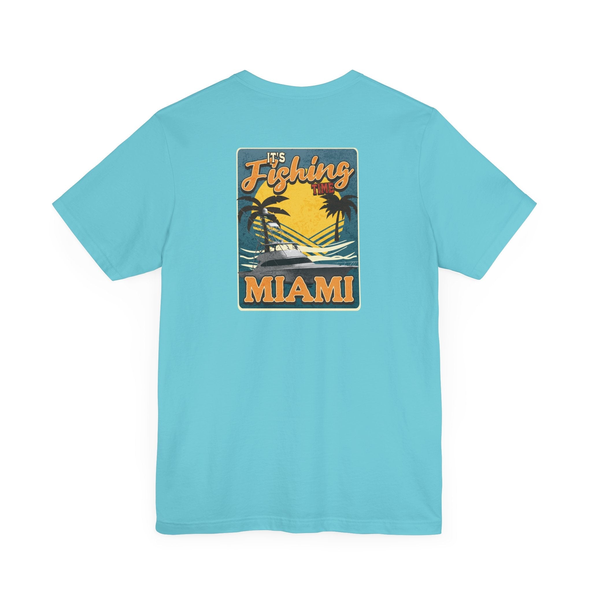 Miami Fishing Unisex Short Sleeve Tee - Perfect for Fishing Lovers - Get Tight Gear
