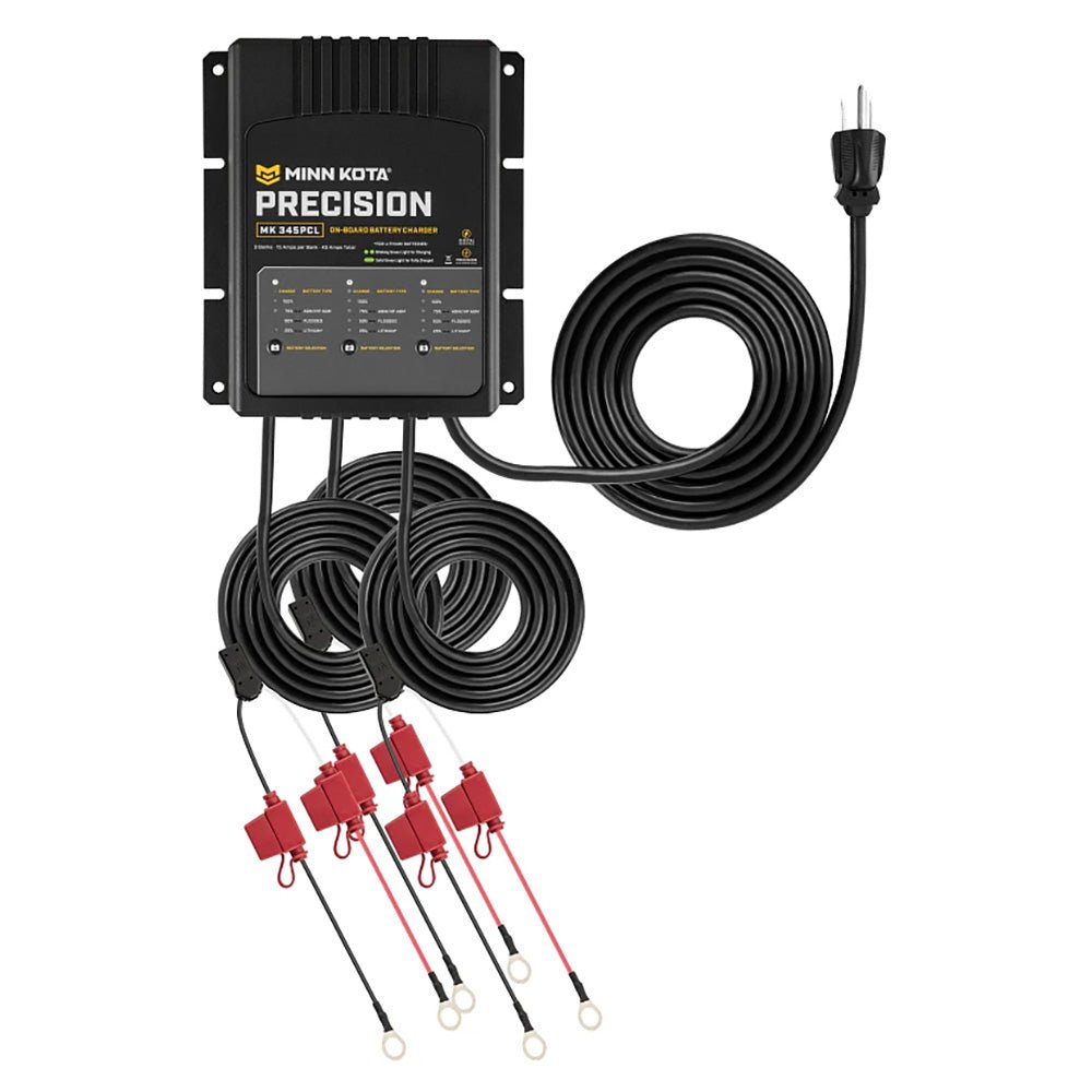 Minn Kota On - Board Precision Charger MK - 345 PCL 3 Bank x 15 AMP LI Optimized Charger - Get Tight Gear