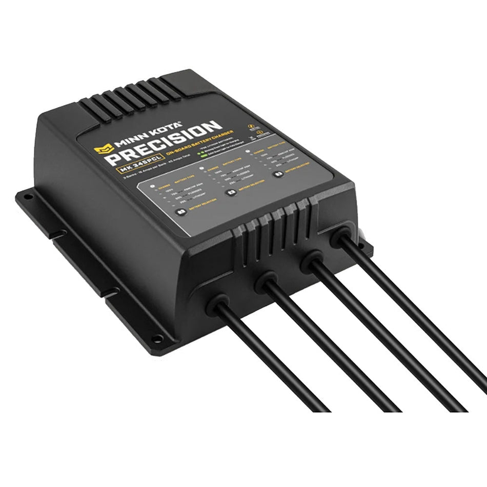 Minn Kota On - Board Precision Charger MK - 345 PCL 3 Bank x 15 AMP LI Optimized Charger - Get Tight Gear