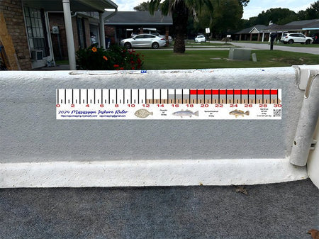 Mississippi Inshore Fishing Slot Ruler Decal - Get Tight Gear