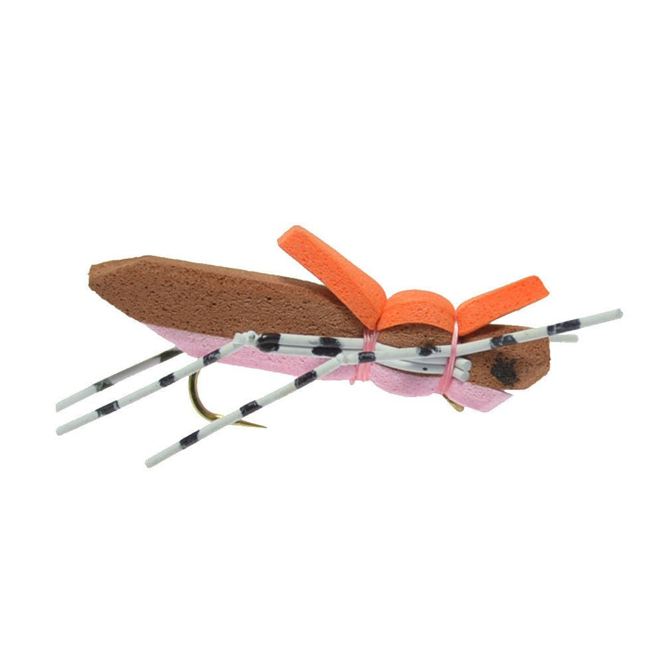 Morrish Hopper Foam Body Grasshopper Assortment Dry Fly - 8 Flies - 4 Colors - Hook Size 10 - Hopper Dropper - Get Tight Gear