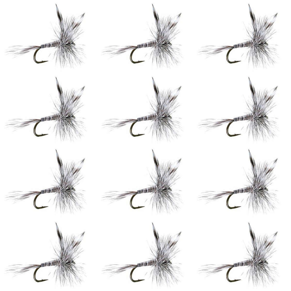 Mosquito Classic Trout Dry Fly Fishing Flies - 1 Dozen Size 10 - Get Tight Gear