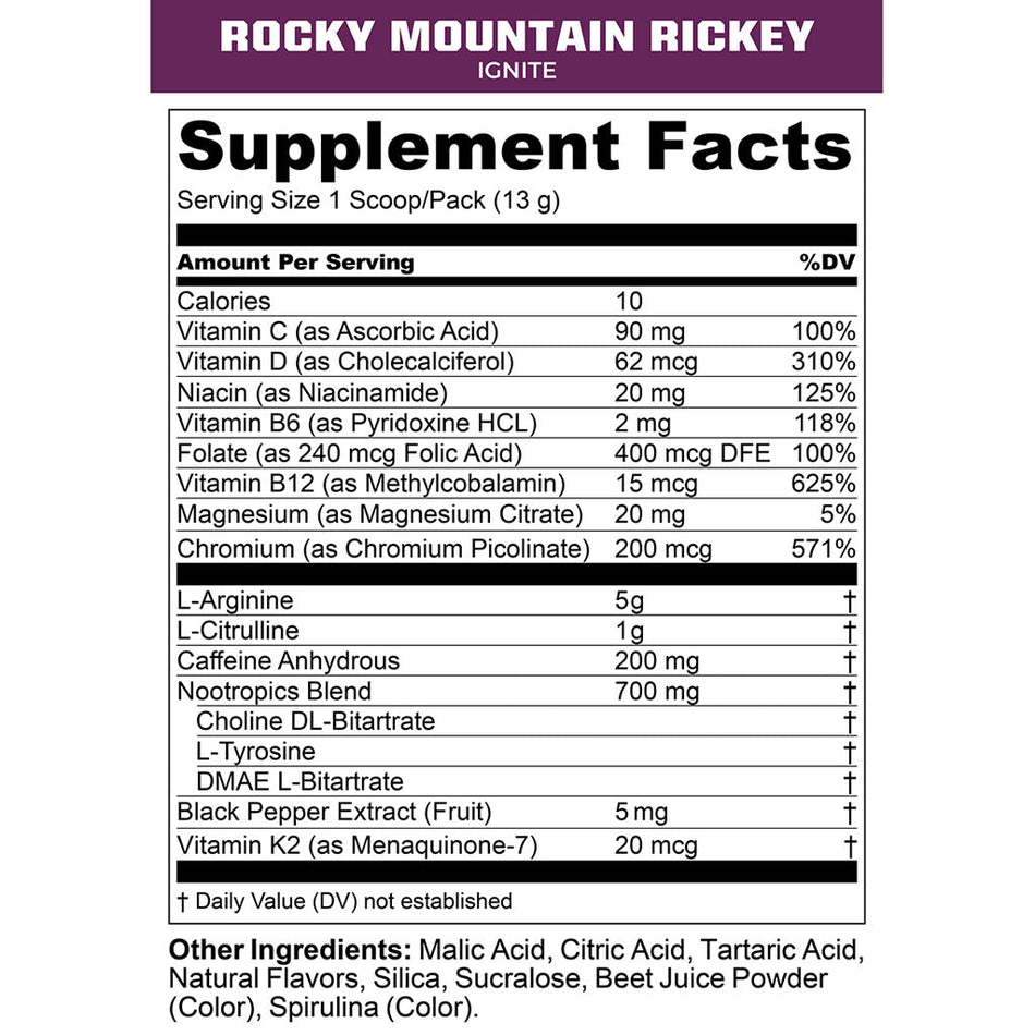 MTN Ops Ignite Rocky Mountain Rickey 21oz Tub (45 Scoops) - Get Tight Gear