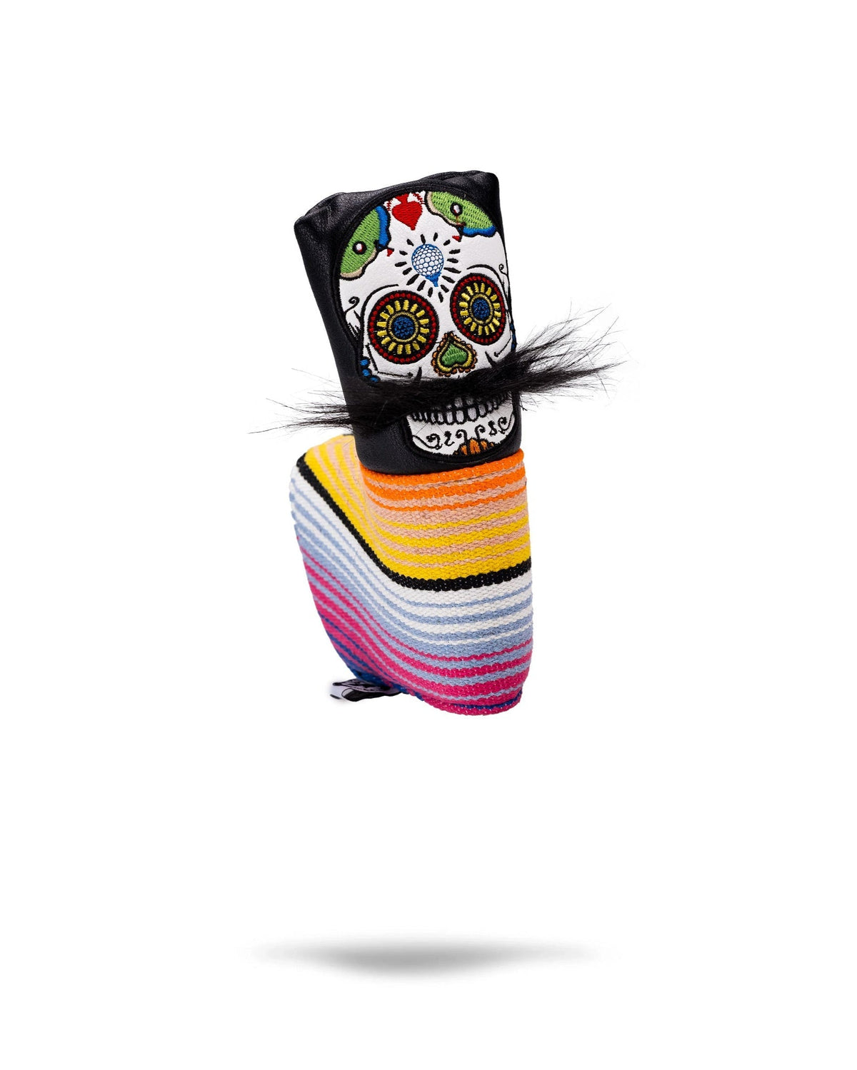 Mustache Sugar Skull - Blade Putter Cover Black - Get Tight Gear