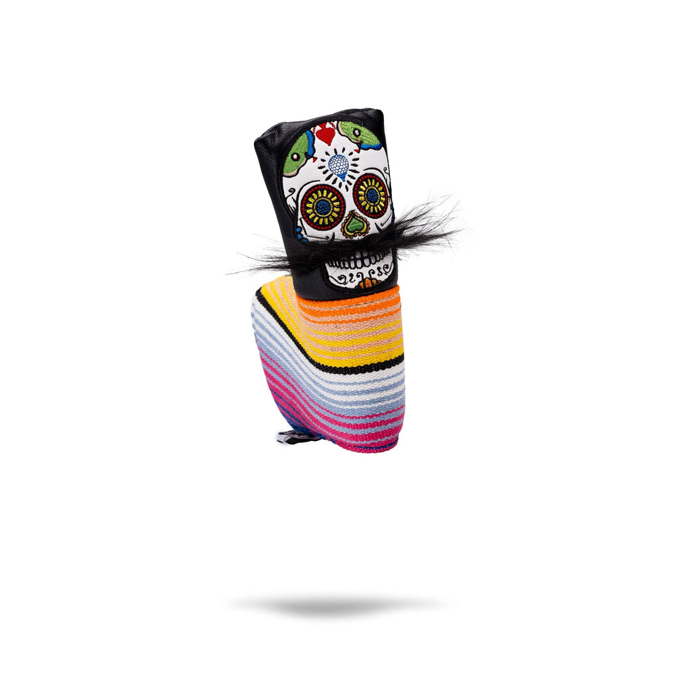Mustache Sugar Skull - Blade Putter Cover Black - Get Tight Gear