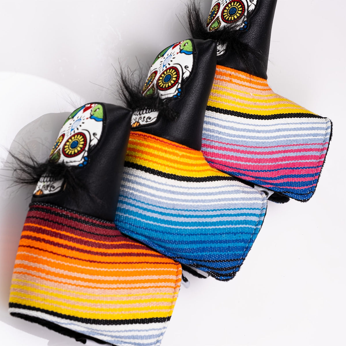 Mustache Sugar Skull - Blade Putter Cover Black - Get Tight Gear