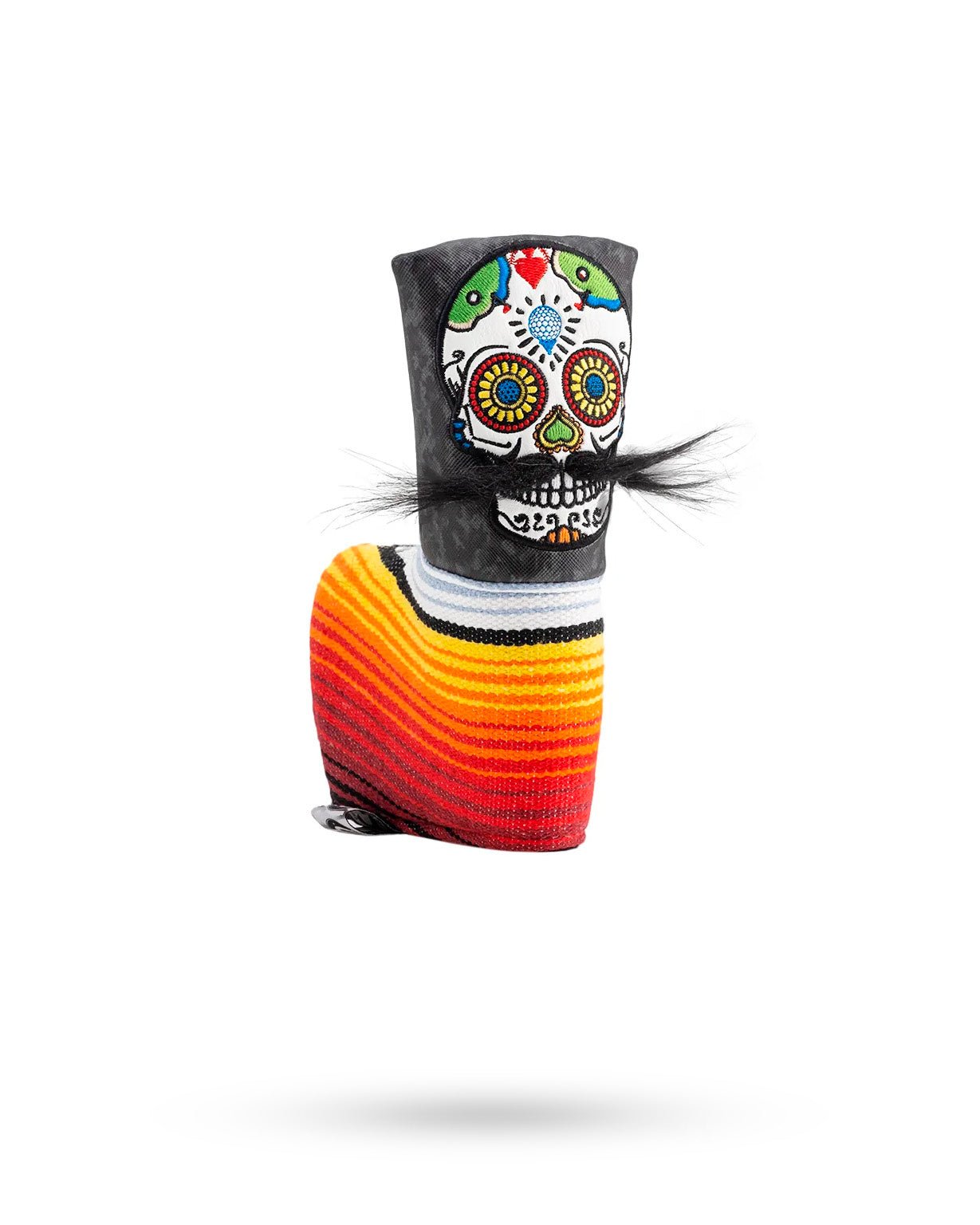 Mustache Sugar Skull - Blade Putter Cover Gray Camo - Get Tight Gear