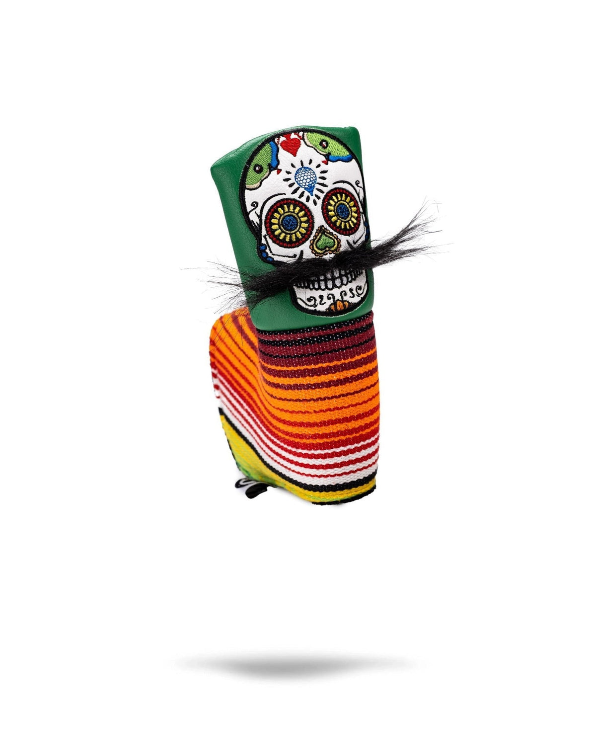 Mustache Sugar Skull - Blade Putter Cover Green - Get Tight Gear