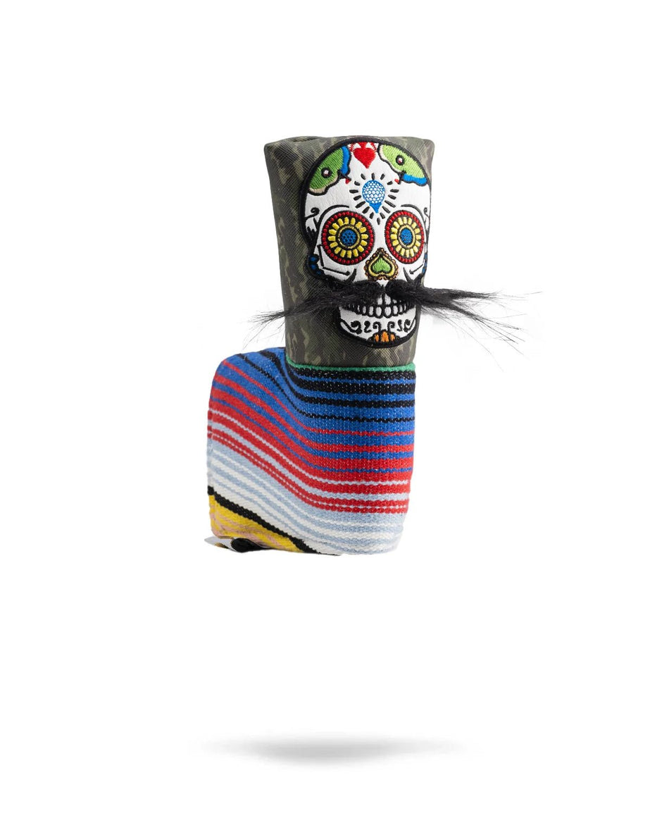 Mustache Sugar Skull - Blade Putter Cover Green Camo - Get Tight Gear
