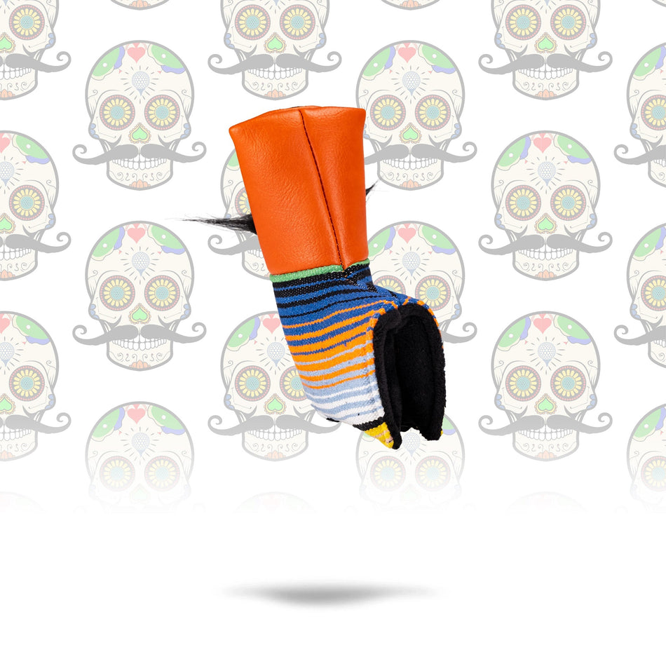 Mustache Sugar Skull - Blade Putter Cover Orange - Get Tight Gear