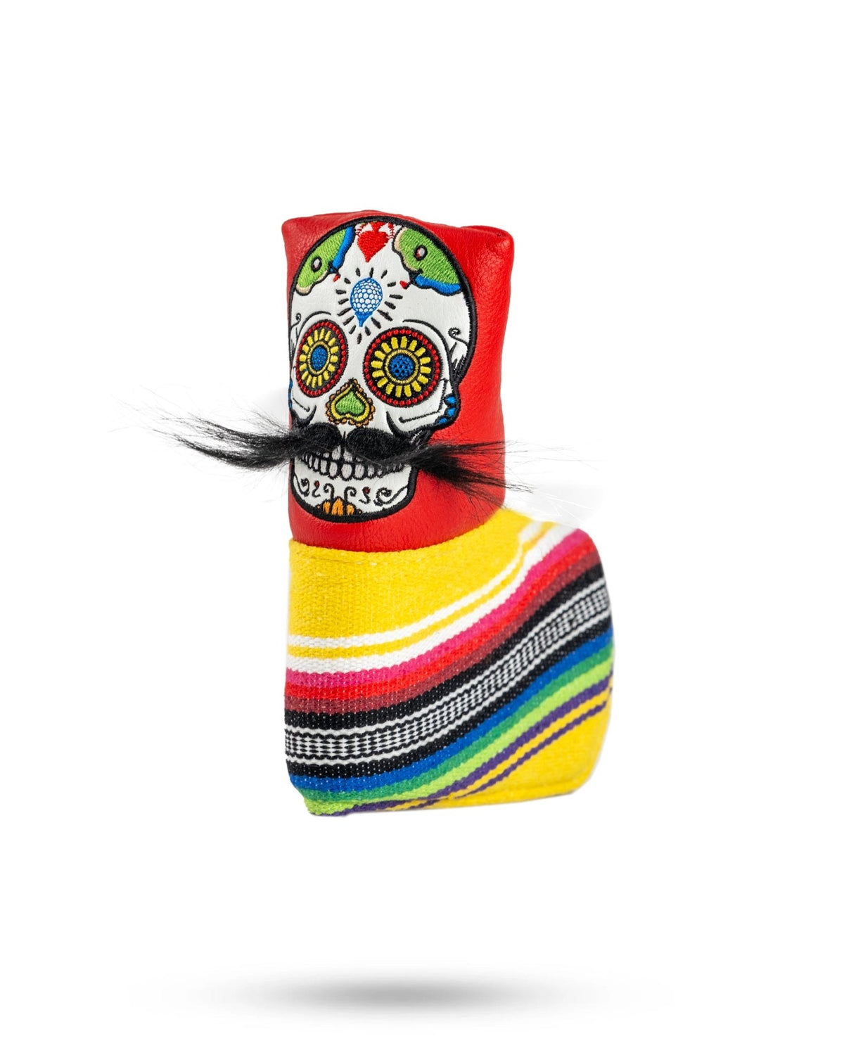 Mustache Sugar Skull - Blade Putter Cover Red - Get Tight Gear