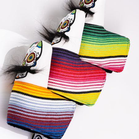 Mustache Sugar Skull - Blade Putter Cover White - Get Tight Gear