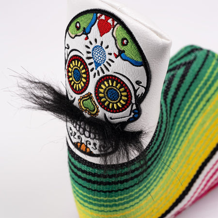 Mustache Sugar Skull - Blade Putter Cover White - Get Tight Gear