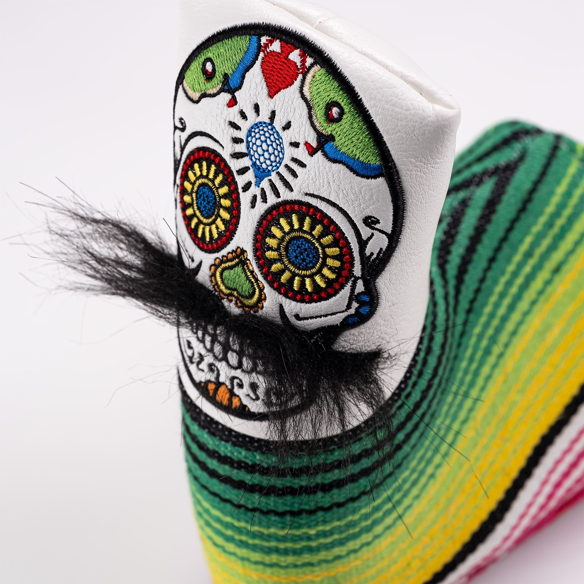 Mustache Sugar Skull - Blade Putter Cover White - Get Tight Gear