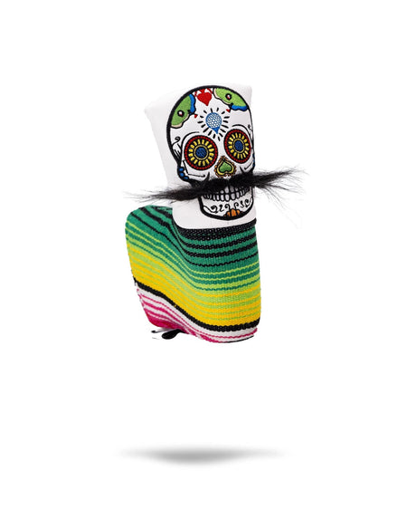 Mustache Sugar Skull - Blade Putter Cover White - Get Tight Gear