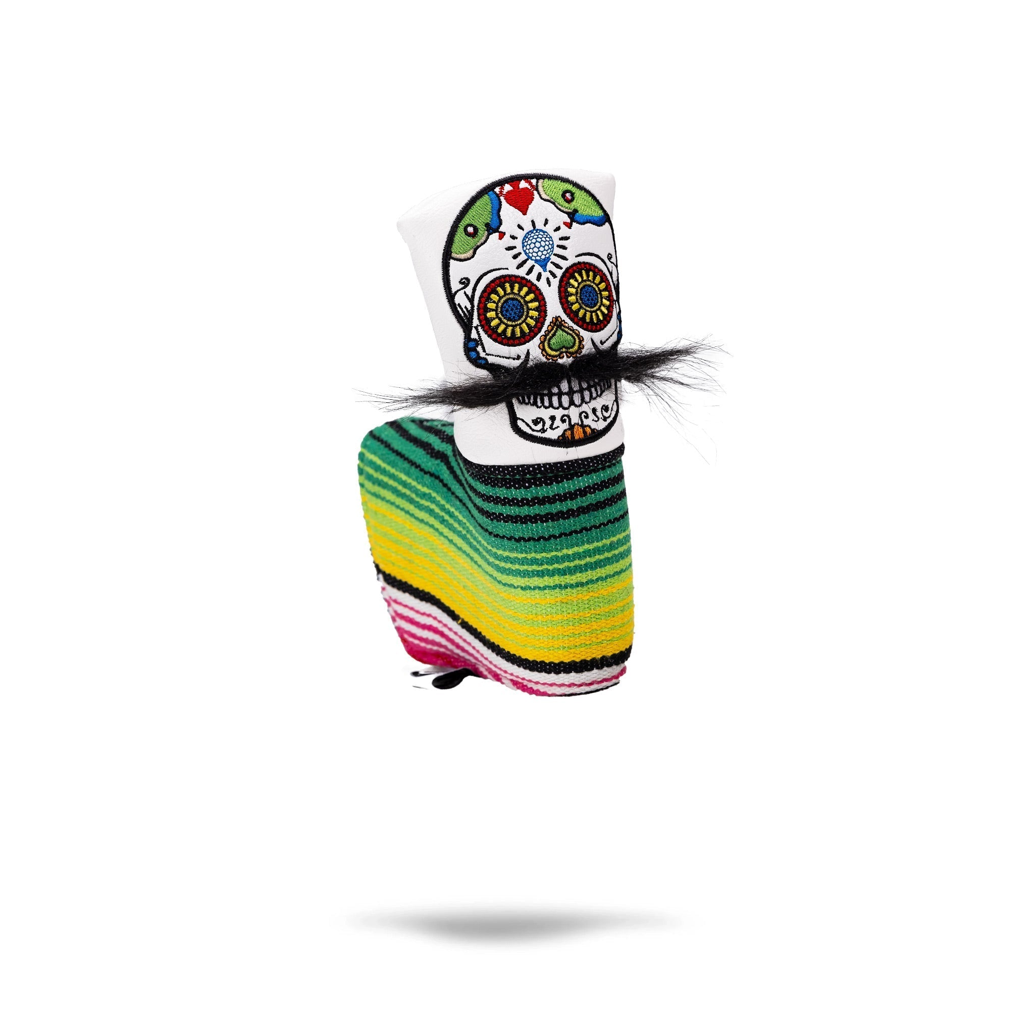 Mustache Sugar Skull - Blade Putter Cover White - Get Tight Gear