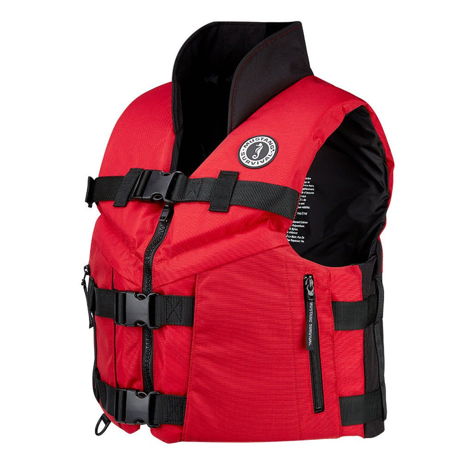 Mustang Accel 100 Foam Fishing Vest - Medium - Red - Black - Get Tight Gear