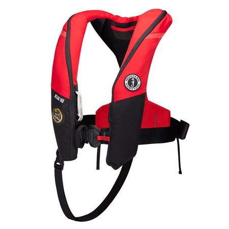 Mustang Atlas 190 DLX Open Ocean Inflatable PFD - Red/Black - Get Tight Gear