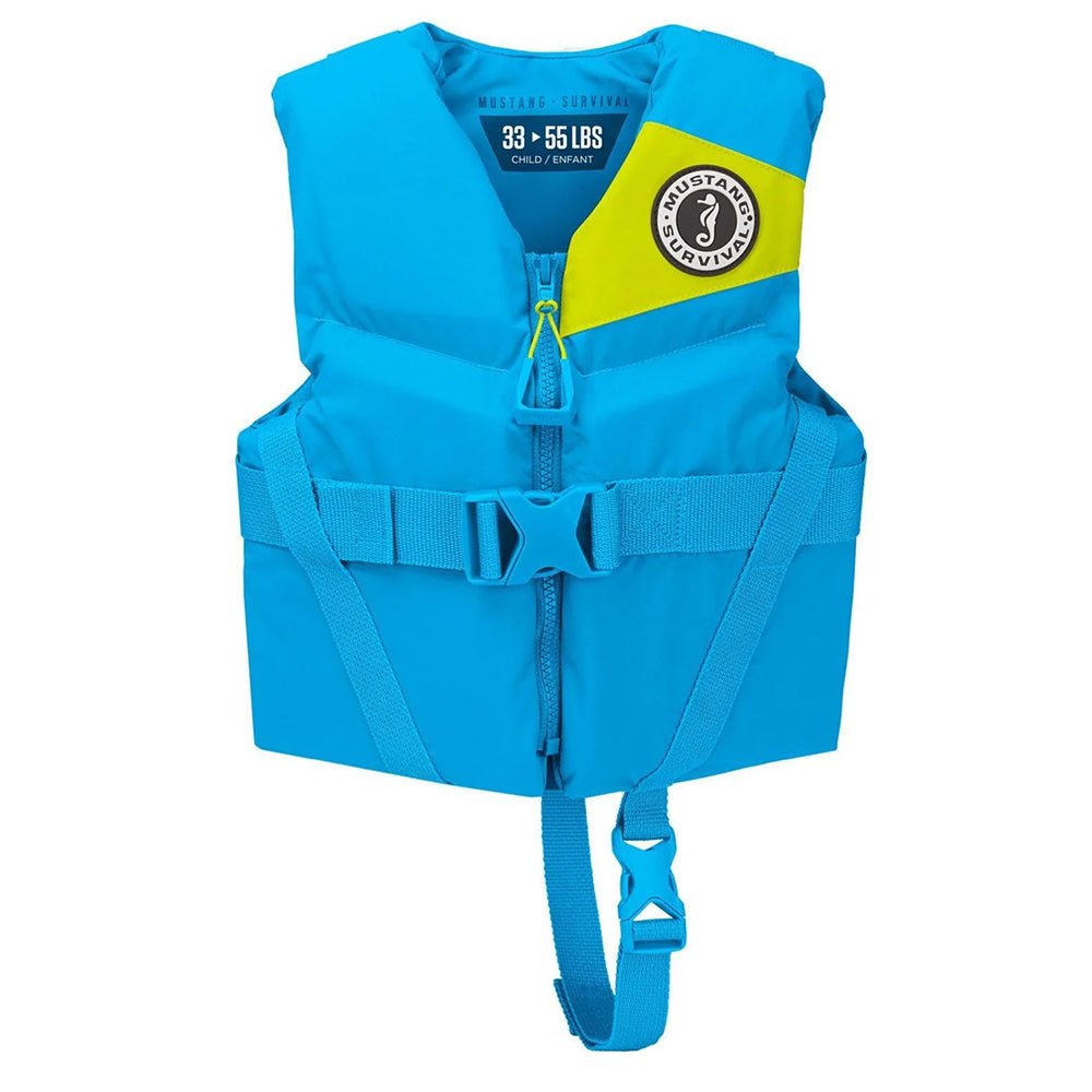 Mustang Child Rev Foam Life Vest - Azure Blue - Get Tight Gear