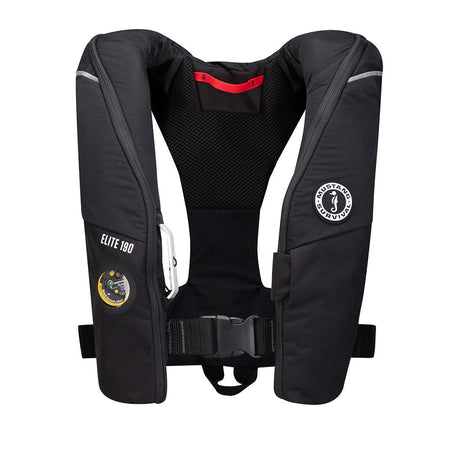 Mustang Elite 190 Offshore Inflatable PFD - Black - Get Tight Gear