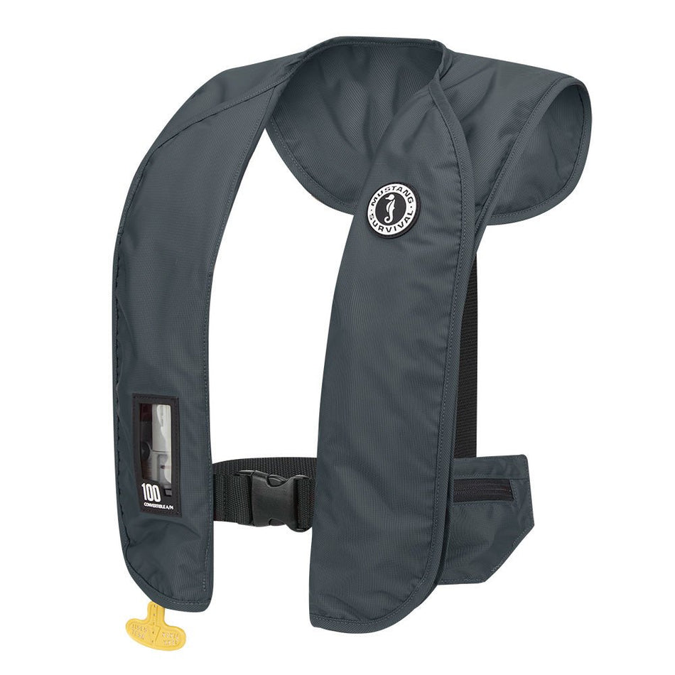 Mustang MIT 100 Convertible Inflatable PFD - Admiral Grey - Get Tight Gear