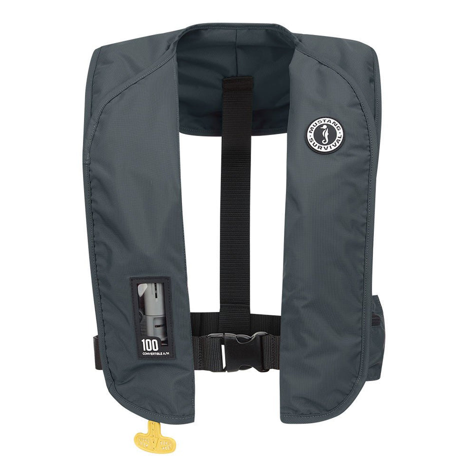 Mustang MIT 100 Convertible Inflatable PFD - Admiral Grey - Get Tight Gear