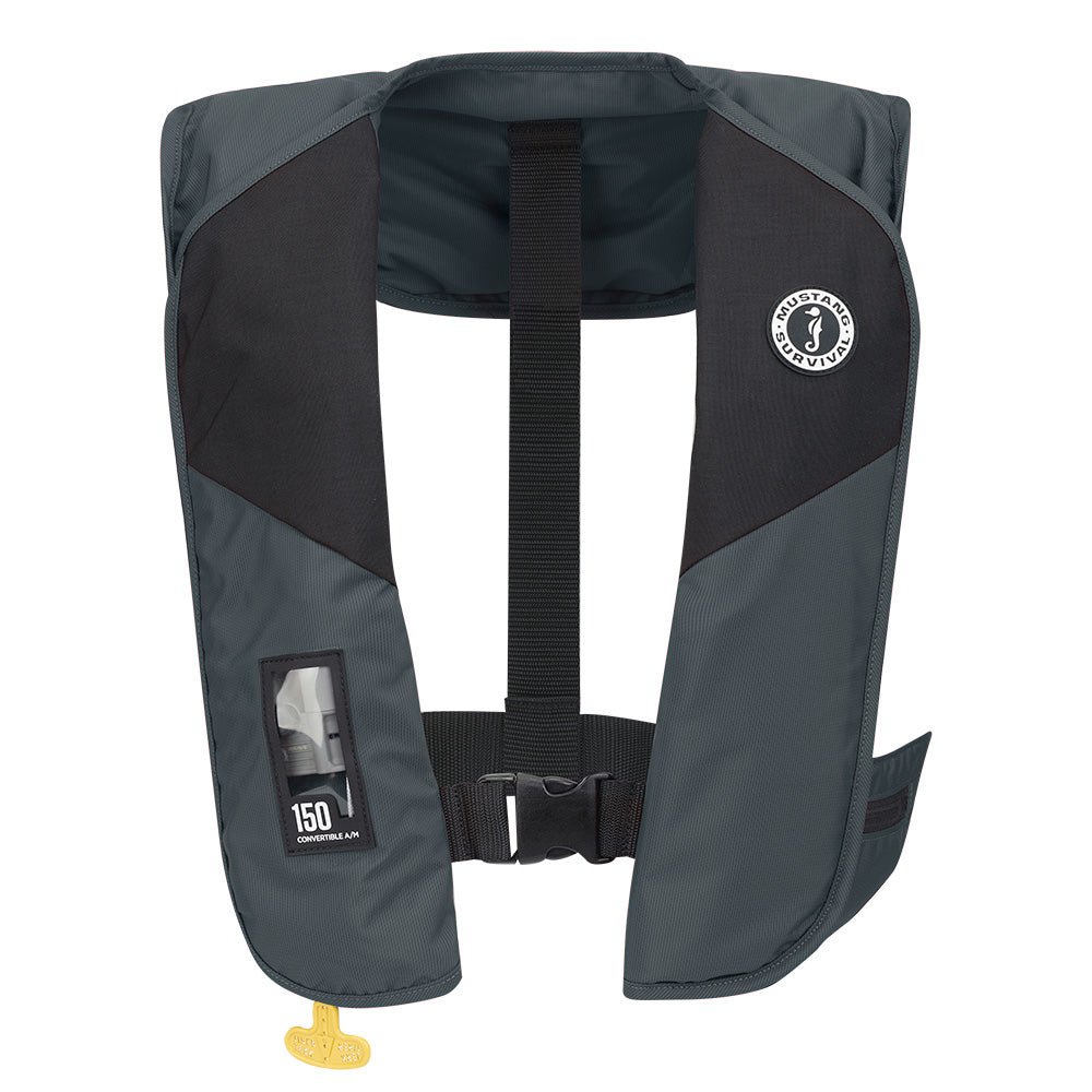 Mustang MIT 150 Convertible A/M Inflatable PFD - Admiral Grey - Get Tight Gear