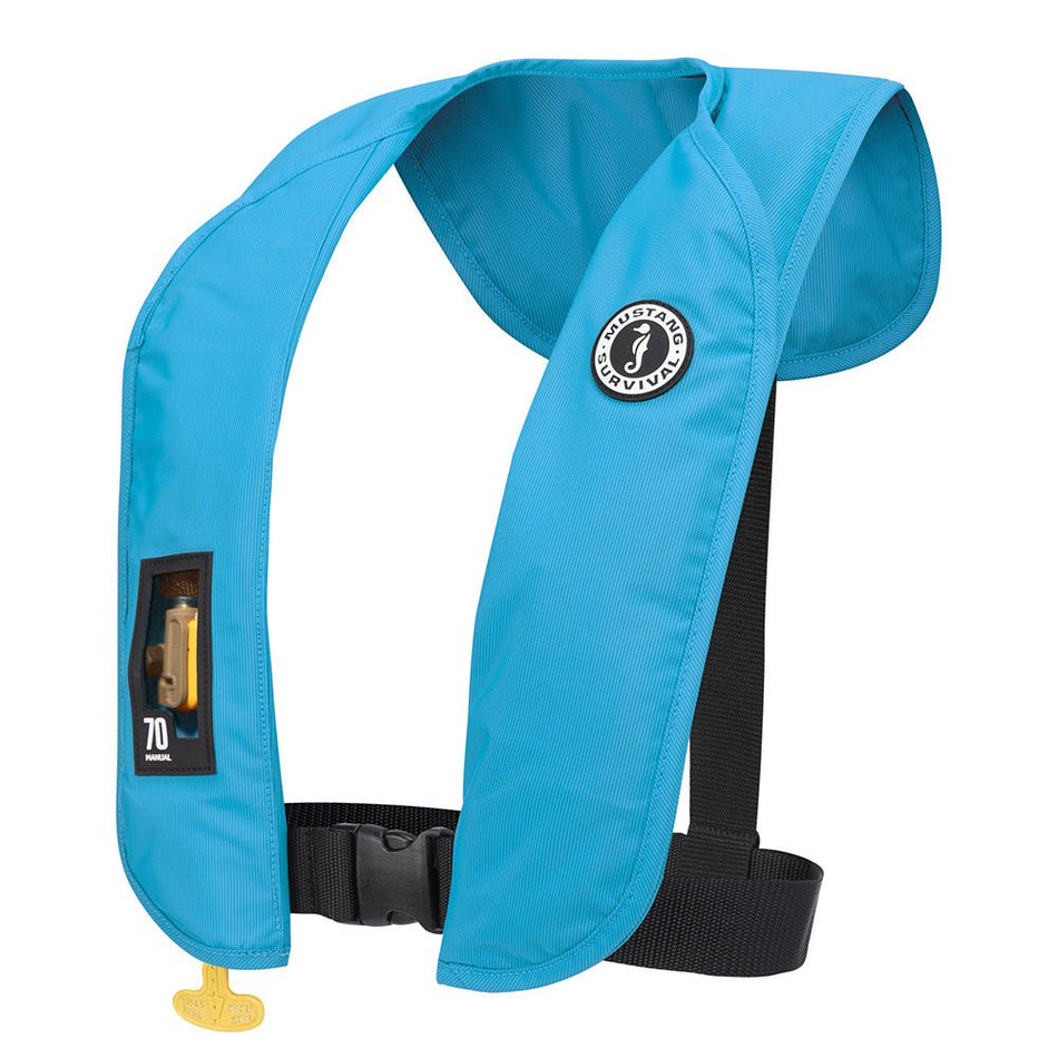Mustang MIT 70 Manual Inflatable PFD - Azure (Blue) - Get Tight Gear