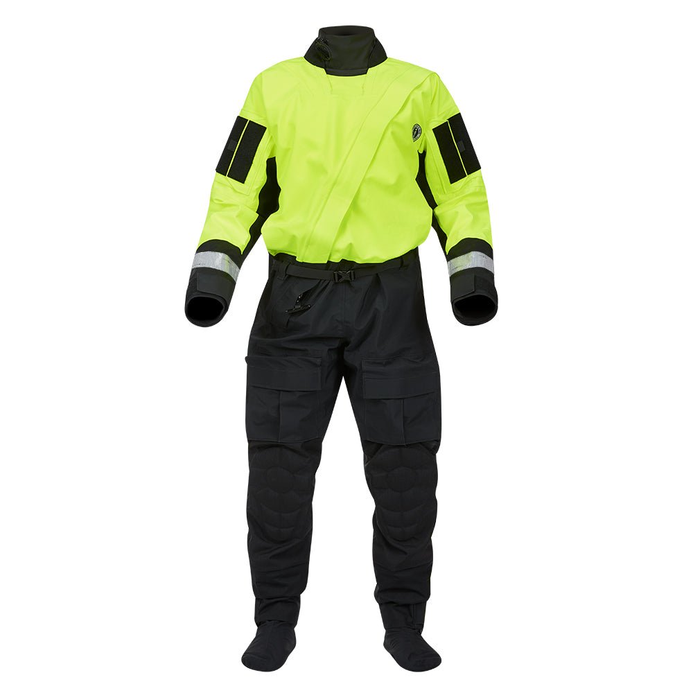 Mustang Sentinel Series Water Rescue Dry Suit - Fluorescent Yellow Green - Black - XS Long - Get Tight Gear