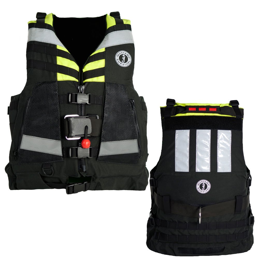 Mustang Swift Water Rescue Vest - Fluorescent Yellow/Green/Black - Universal - Get Tight Gear