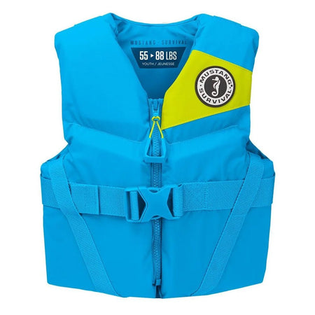 Mustang Youth REV Foam Life Vest - Azure Blue - Get Tight Gear