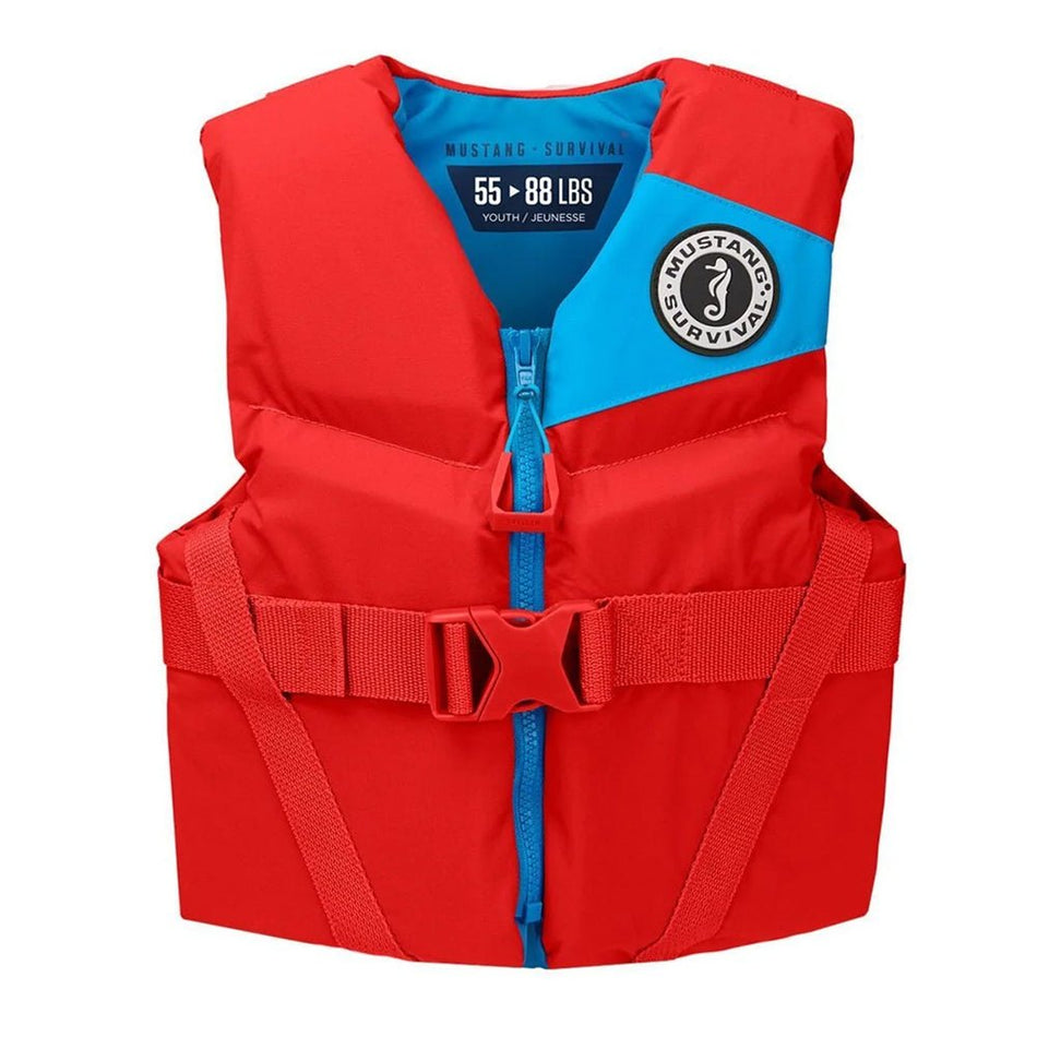 Mustang Youth REV Foam Life Vest - Imperial Red - Get Tight Gear