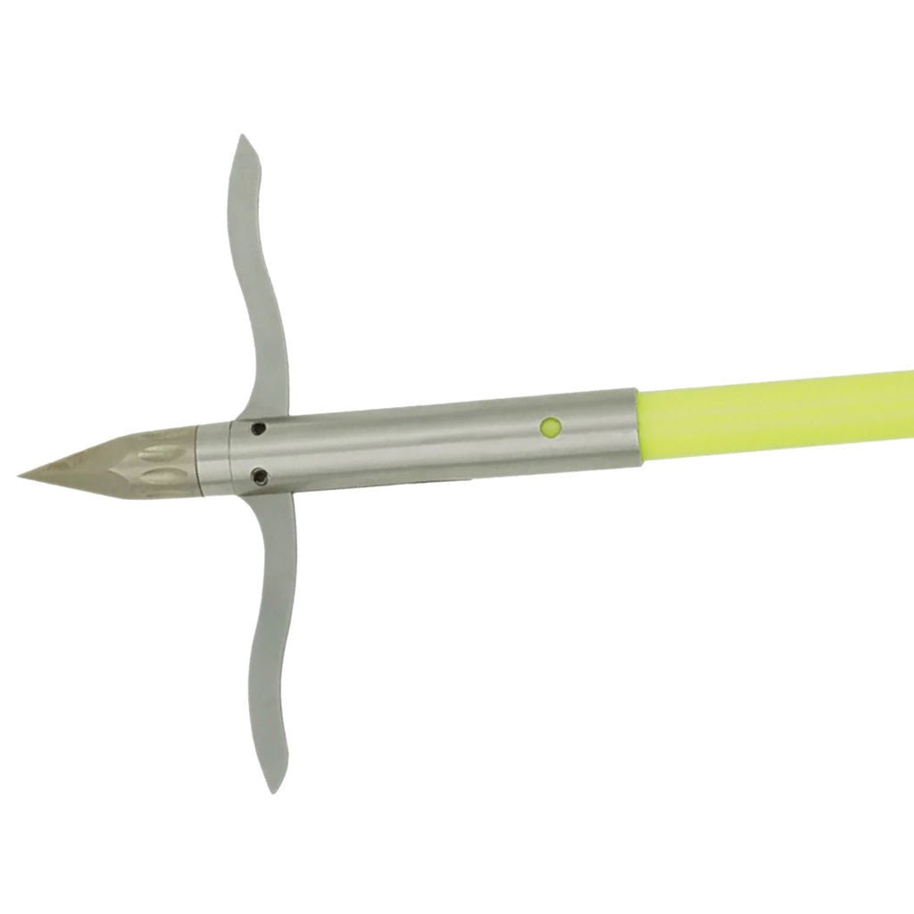 Muzzy Classic Fish Arrow Chartreuse with Iron 2 Barb Point - Get Tight Gear