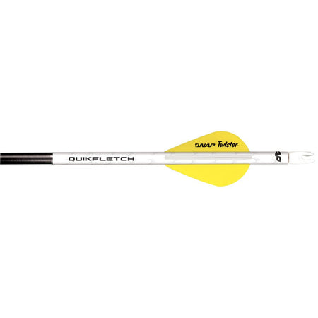 NAP Quikfletch w/Twister Vanes White/Yellow 6 pk. - Get Tight Gear