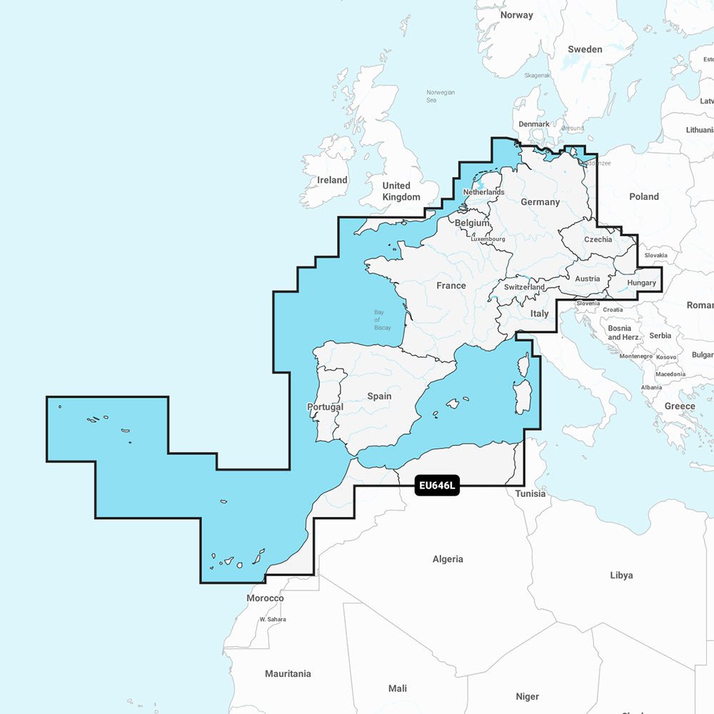 Navionics NAEU646L - Europe, Central & West - Navionics+ - Get Tight Gear