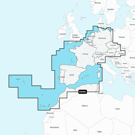 Navionics NAEU646L - Europe, Central & West - Navionics+ - Get Tight Gear