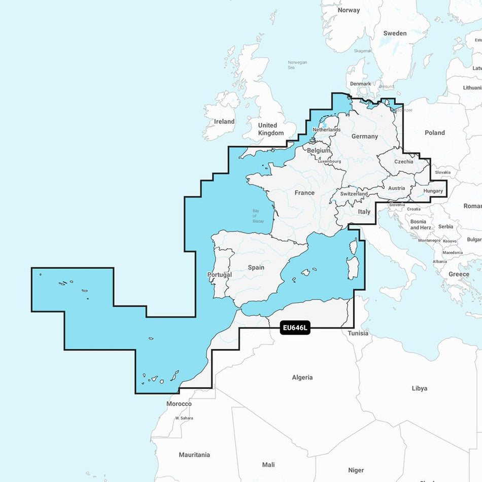 Navionics NAEU646L - Europe, Central & West - Navionics+ - Get Tight Gear