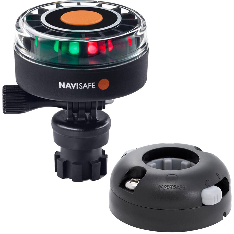 Navisafe Navilight 2NM Tricolor w/Navimount Base & Horizontal Mount - Black - Get Tight Gear