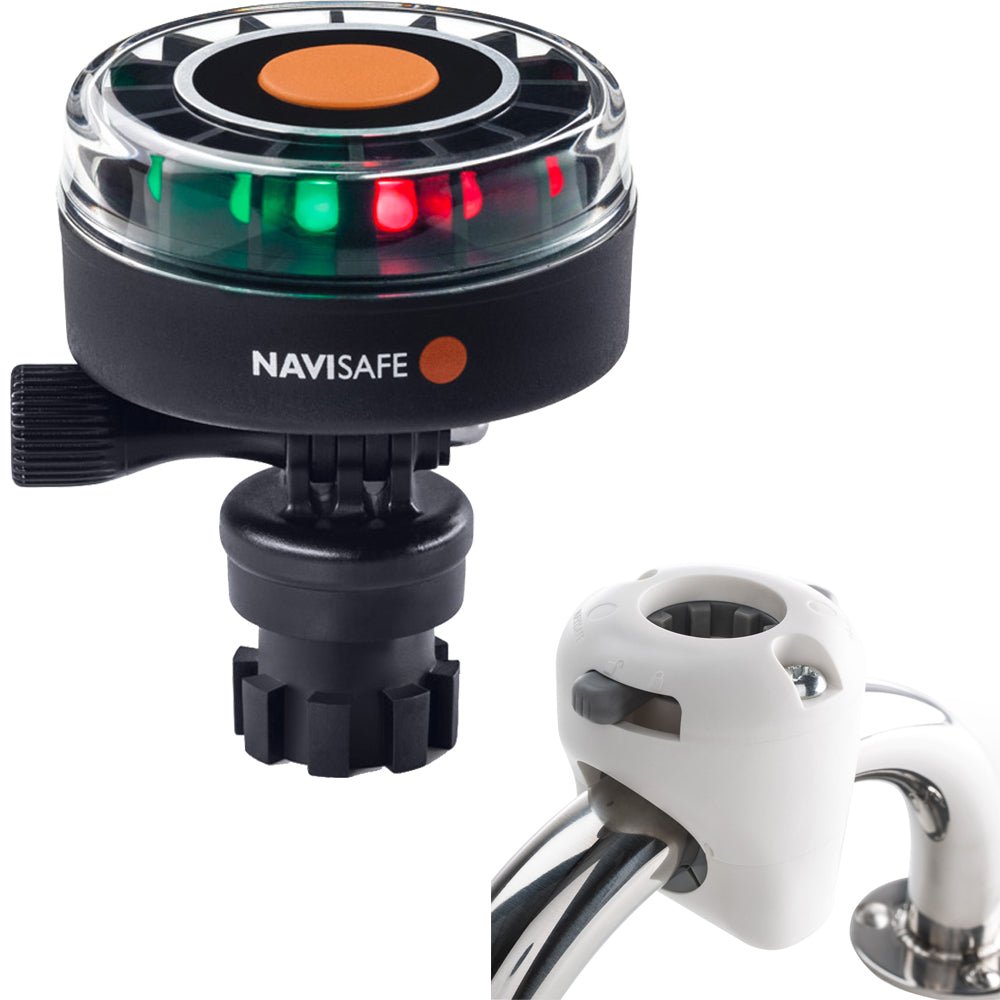 Navisafe Navilight 2NM Tricolor w/Navimount Base & Rail Mount - White - Get Tight Gear