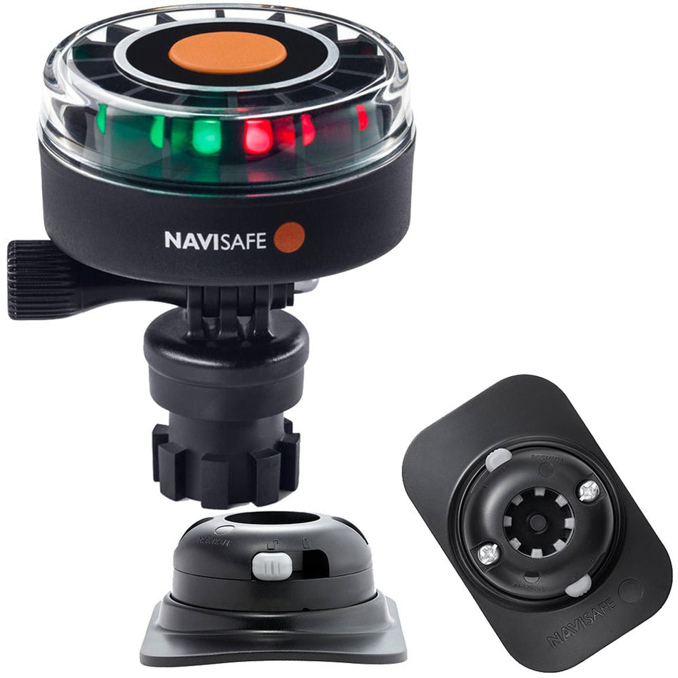 Navisafe Navilight 2NM Tricolor w/Navimount Base & RIB Mount - Black - Get Tight Gear