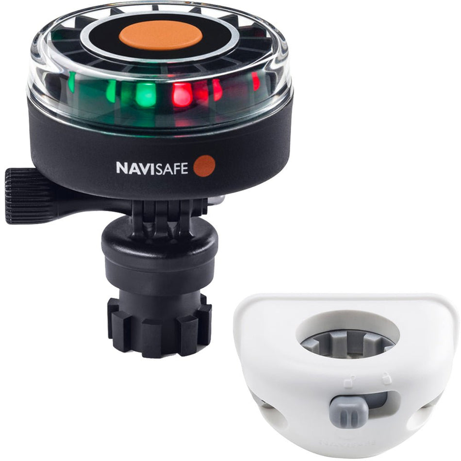Navisafe Navilight 2NM Tricolor w/Navimount Base & Vertical Mount - White - Get Tight Gear