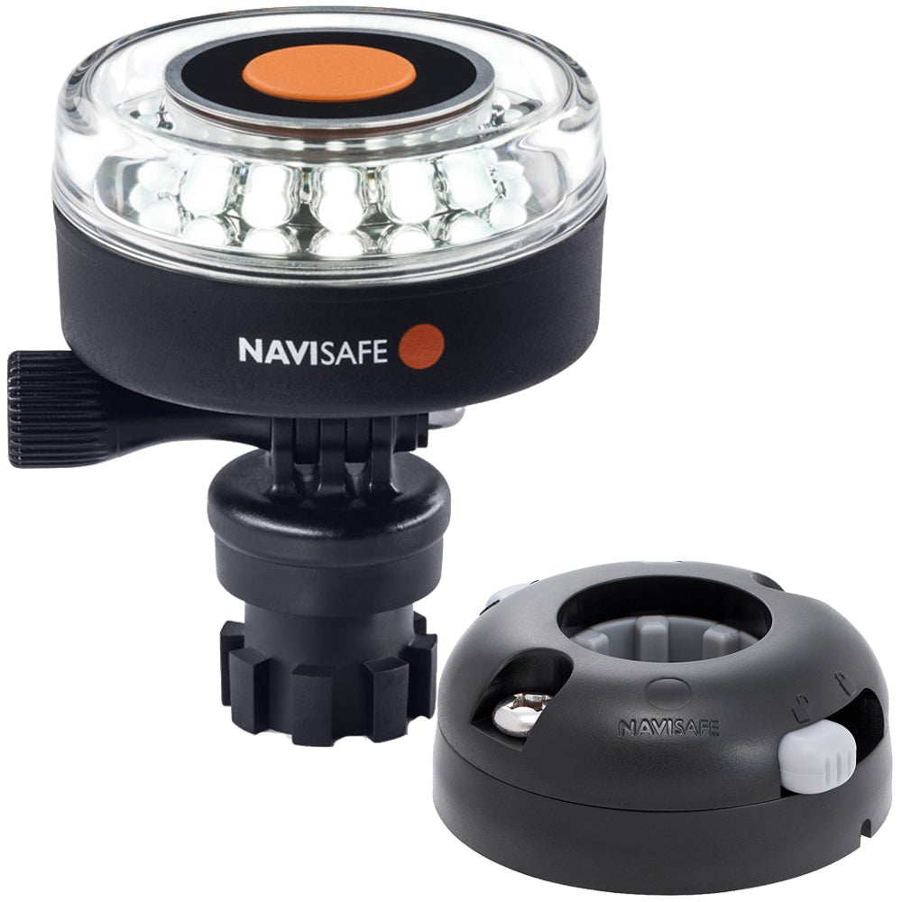 Navisafe Navilight 360 2NM White w/Navimount Base & Horizontal Mount - Black - Get Tight Gear