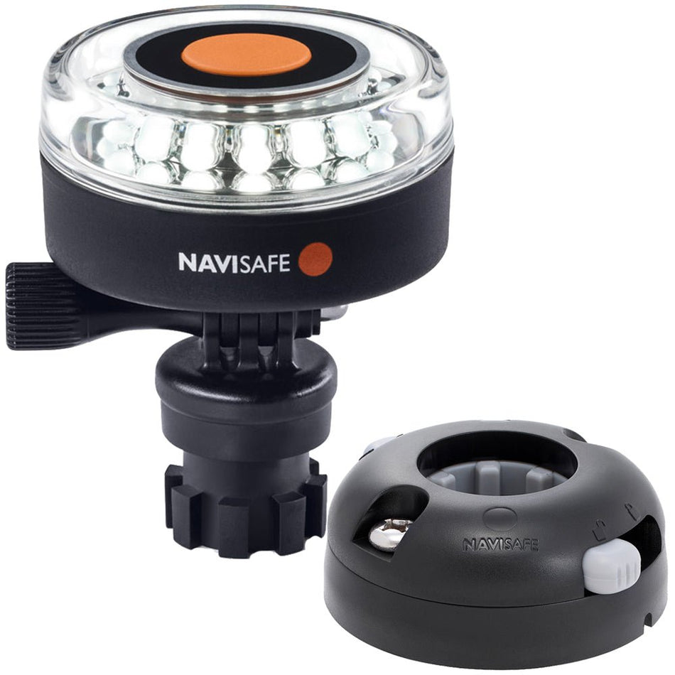 Navisafe Navilight 360 2NM White w/Navimount Base & Horizontal Mount - Black - Get Tight Gear