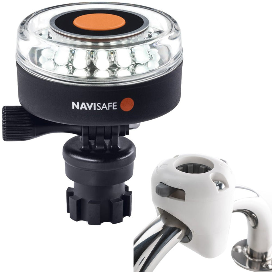 Navisafe Navilight 360 2NM White w/Navimount Base & Rail Mount - White - Get Tight Gear