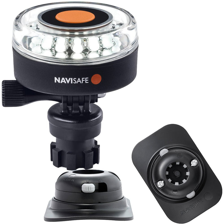 Navisafe Navilight 360 2NM White w/Navimount Base & RIB Mount - Black - Get Tight Gear