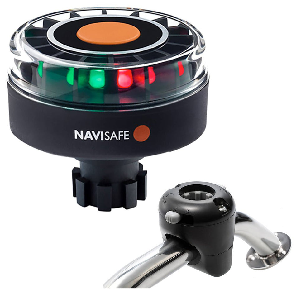 Navisafe Navilight Tricolor 2NM w/Navibolt Base & Rail Mount - Black - Get Tight Gear