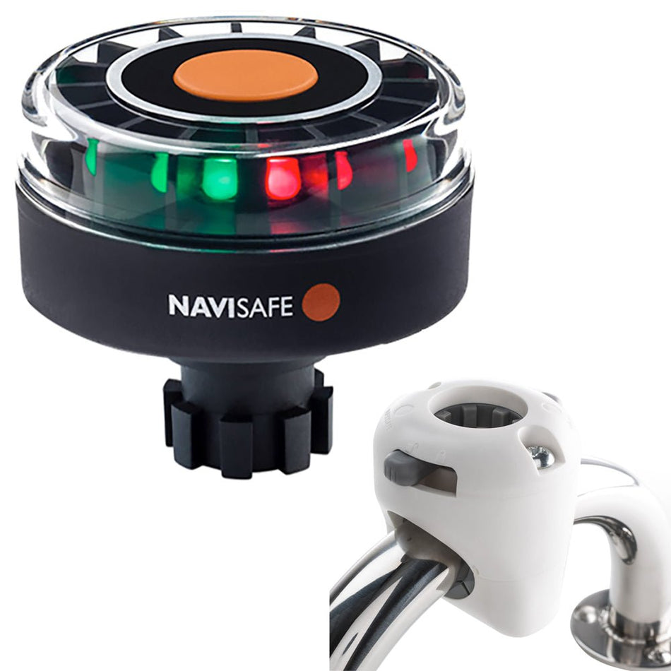 Navisafe Navilight Tricolor 2NM w/Navibolt Base & Rail Mount - White - Get Tight Gear