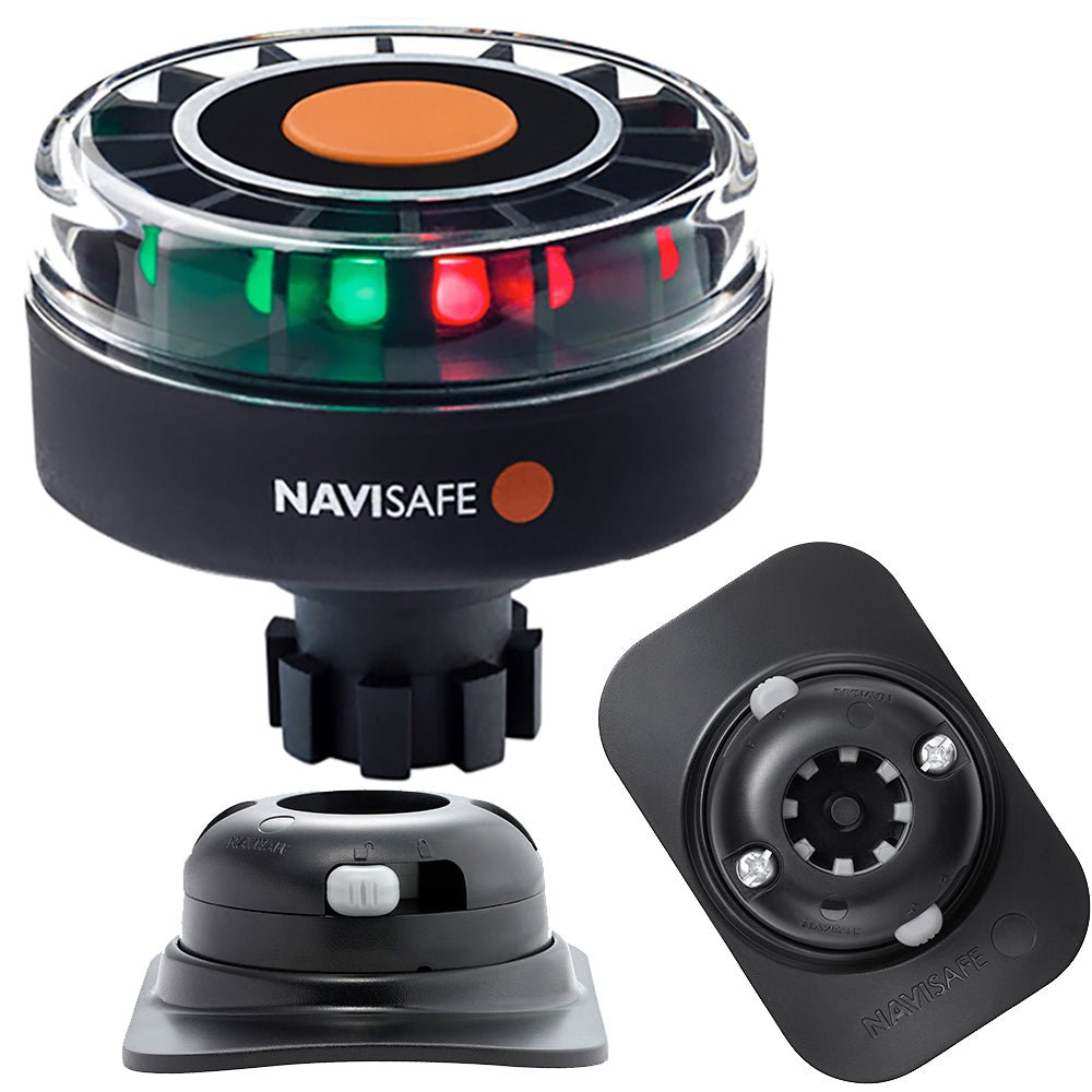Navisafe Navilight Tricolor 2NM w/Navibolt Base & RIB Mount - Black - Get Tight Gear